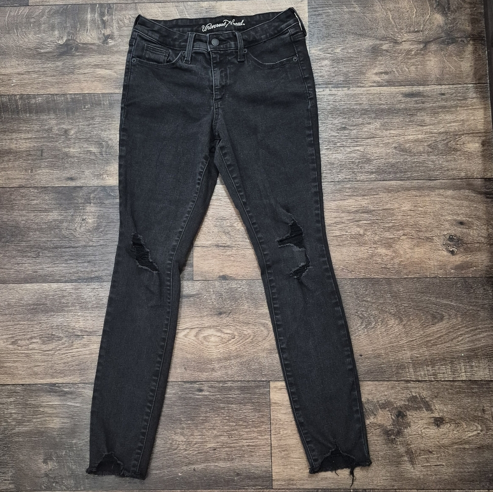 Universal Thread Black Ripped Skinny Jeans